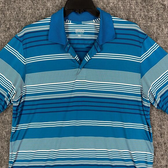 Brooks Brothers Shirt Men Extra Large Blue Polo Golf Career Casual Rugby Striped - Picture 3 of 11